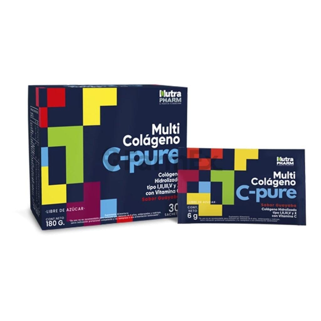 Multi Colágeno C-Pure "Sabor Guayaba" x 30 sachets Farmex-MiaHealth-Persistente
